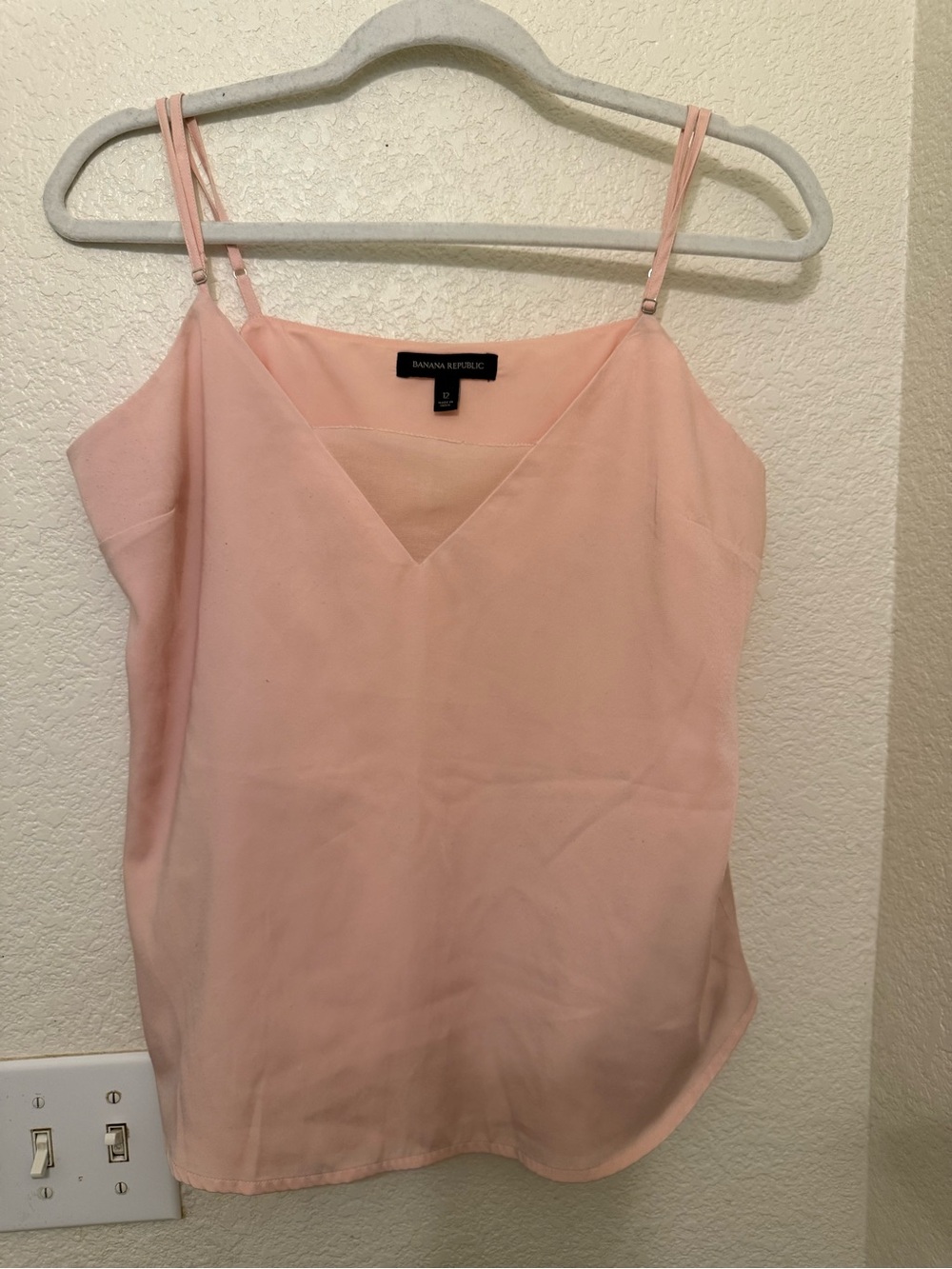 Banana Republic Pale Pink V-Neck Satin Cami